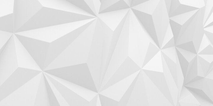 White Geometric Poligon Abstract Background