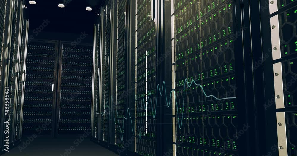 Aufkleber digital information travels through fiber optic cables through the network and data servers behind g