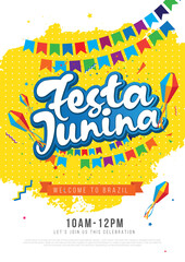 Brazilian Festival Festa Junina Poster Design Background