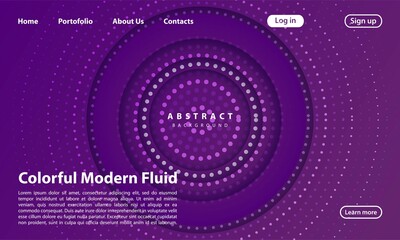 Abstract 3D circle papercut layer gradient background purple color. Elegant circle shape design