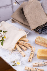 Zero waste wooden clothes pin