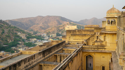 Majestic Amber Fort near Jaipur, Rajasthan, India during daylight