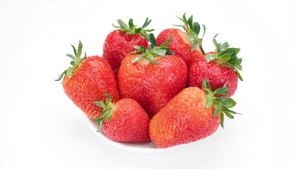 fresh strawberry isolated on white background. Dessert. Gourmet food