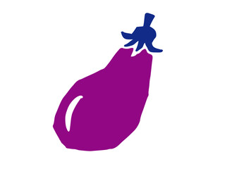 ナス　レトロなかわいいイラスト