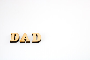 Wooden letters in line spelling 