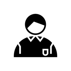 Football or Soccer Referee Vector icon in Glyph Style. The referee is someone who controls the Soccer Match. Vector illustration icons can be used for apps, websites, or part of logo.