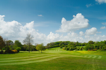 The Westwood public park and golf course in spring. Beverley, UK.
