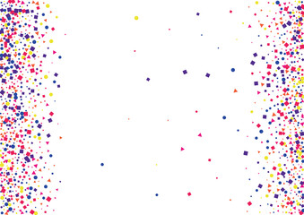 Green Square Celebration Background. Decoration Round Isolated. Blue Color Circle Illustration. Pink Surprise Triangle.