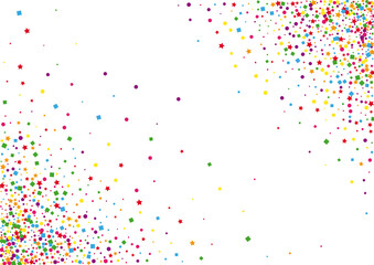 Orange Pattern Square Background. Celebration Star Decoration. Green Dot Illustration. Banner Confetti Decoration. Red Party Circle.