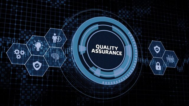 Business, Technology, Internet and network concept. Quality Assurance service guarantee standard.