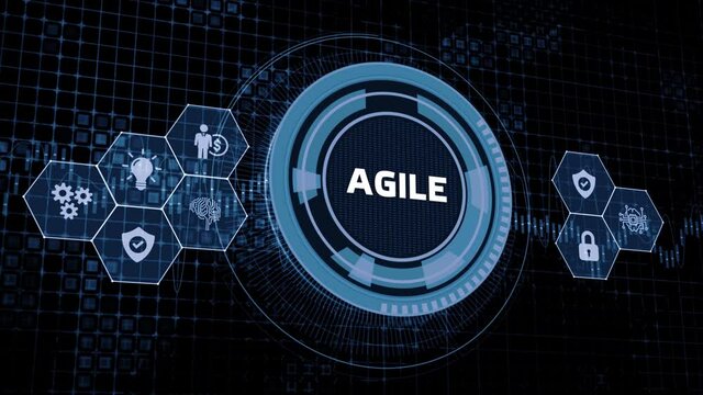 Business, Technology, Internet and network concept. Agile Software Development.