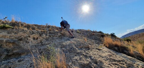Panorámicas de la zona de Lomas de Juan XII y Parque Orgegia en Alicante durante un a salida de...