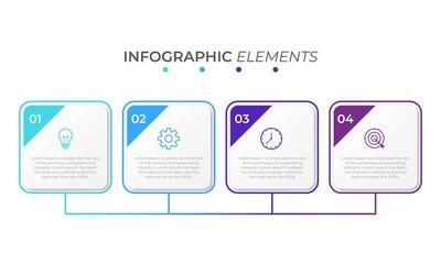 Presentation business infographic template with 4 options