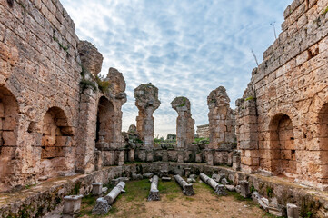 Fototapeta premium Roman Baths in Perge Ancient City