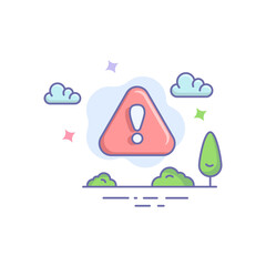 Fototapeta premium Alert, sign, exclamation symbol vector icon.Alert vector icon concept. Useful for website, greeting cards, apps, and social media posts.