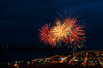 fireworks over the river