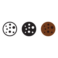 Chocolate chip cookie icon