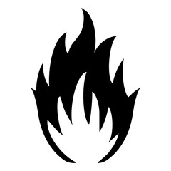 nvis7 NewVectorIllustrationSign nvis - fire icon . flame sign - vector graphic design / illustration - black - simple transparent - AI10 / EPS10 . g10547