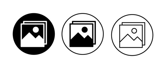 Picture icon set. photo gallery icon symbol