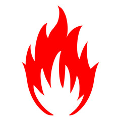 nvis8 NewVectorIllustrationSign nvis - red fire icon . flame sign - vector graphic design / colorful illustration - simple transparent - AI10 / EPS10 . g10548