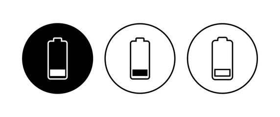 Battery icon set. battery charge level. battery Charging icon