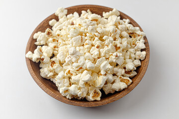 Popcorn made of corn on white background
