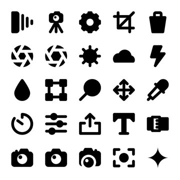 Glyph icons for camera.