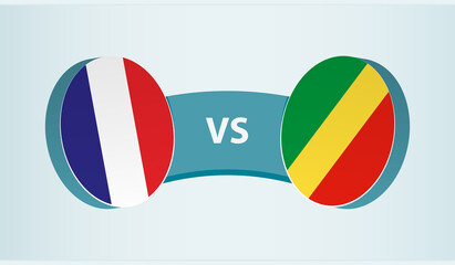 France versus Congo, team sports competition concept.