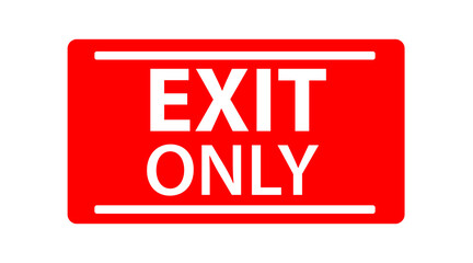 Exit sign. Red warning symbol. Exit from text only.
Vector design EPS 10.
