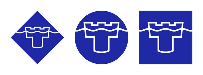 Tyne & Wear flag icon set. isolated on white background	
