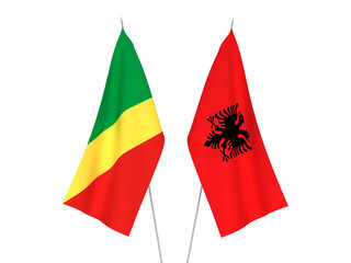 Republic of Albania and Republic of the Congo flags