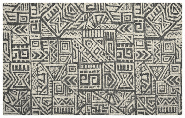 Carpet bathmat and Rug Boho Style ethnic design pattern with distressed woven texture and effect
