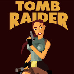 Tomb Raider 2, Lara Croft - obrazy, fototapety, plakaty