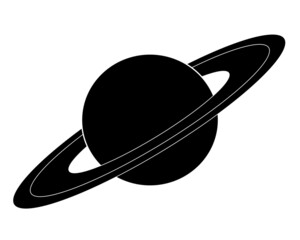 Saturn icon isolated on white background. Vector illustration. © Inna