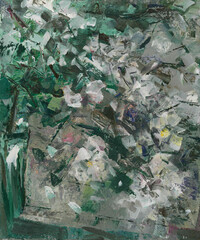 branch above the table