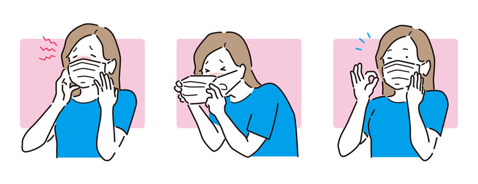 マスク　肌荒れ　苦しい　女性