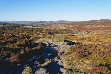 Obraz premium Across Derbyshire from the top of Burbage Edge South