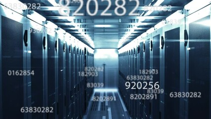 Animation of scientific data processing over server room
