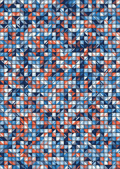 Fototapeta premium Abstract Geometric Pattern generative computational art illustration