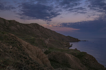 sunset over the sea