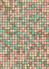 Abstract Geometric Pattern generative computational art illustration