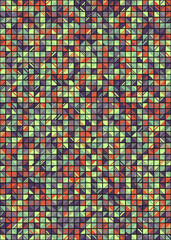 Fototapeta premium Abstract Geometric Pattern generative computational art illustration