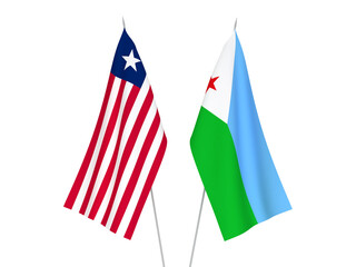 Republic of Djibouti and Liberia flags