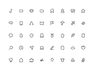 Unoline icons set
