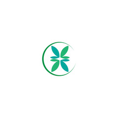 A cool combination of plant leaf and circle designs. You can use it for logos  brands  labels  businesses that will bring excitement.