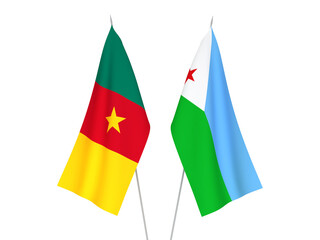 Republic of Djibouti and Cameroon flags