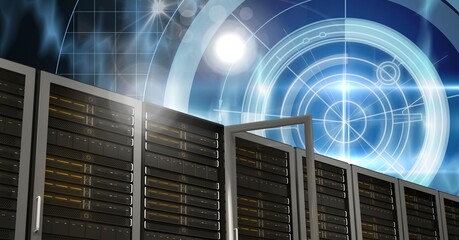 Composition of computer servers over scopes scanning