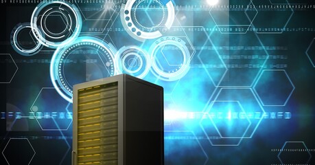 Composition of computer server over scopes scanning