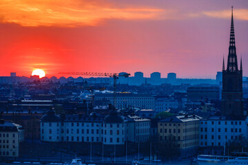 Stockholm, Sweden Dawn over the city