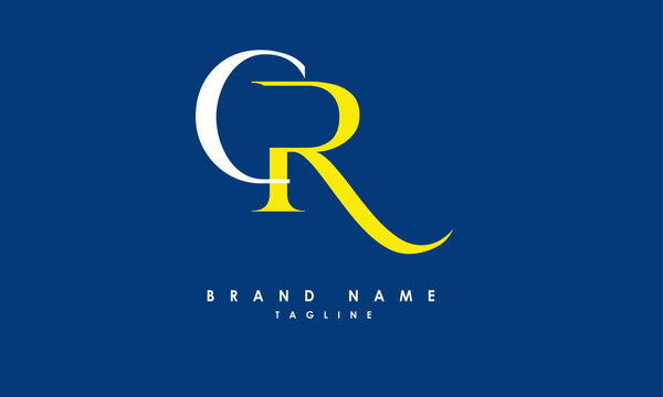 Alphabet letters Initials Monogram logo CR, RC, C and R